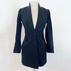 All Saints beautiful tailored wool and pony hair/cowhide leather jacket